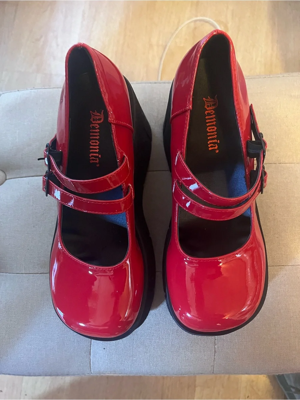 NIB Demonia Kera-08 Red Patent Leather Size 9